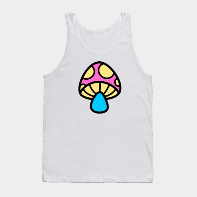 Pansexual/Panromantic Mushroom Discrete Pride Flag Tank Top by JadedOddity